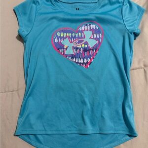 Under Armour Kids Turquoise Heart Tee